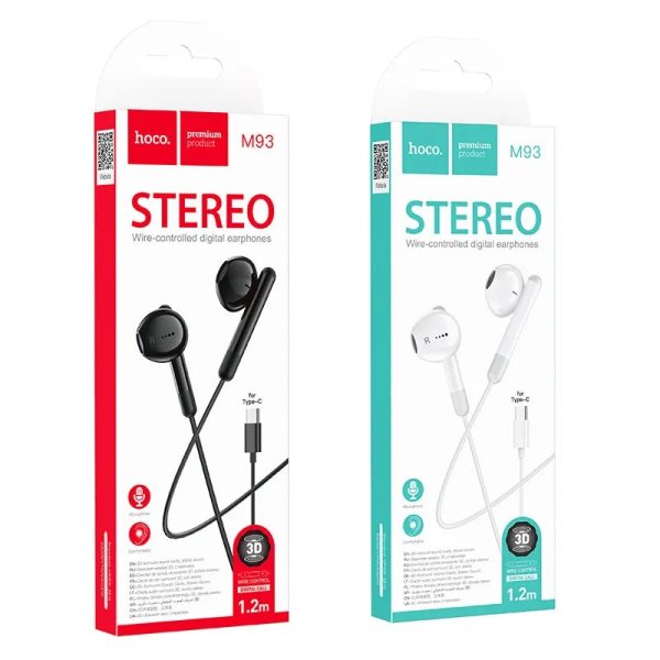 AUDIFONOS CON CABLE TIPO C MANOS LIBRES HOCO M93