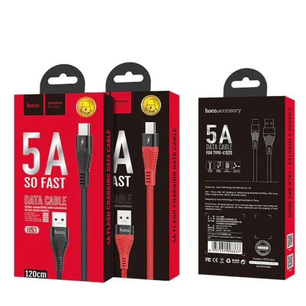 Cable USB a Tipo C Hoco U53 1.2M - Imagen 3