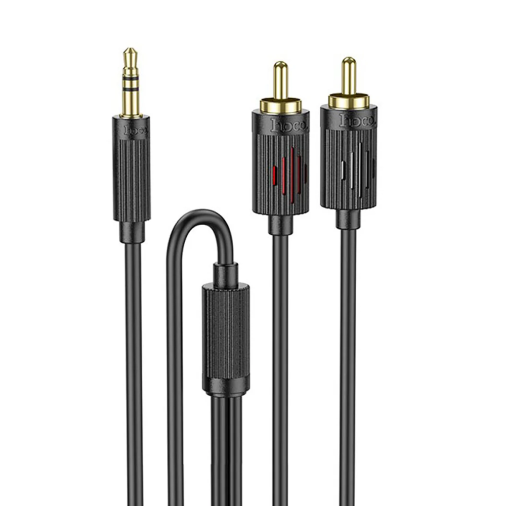 Cable Auxiliar Jack 3.5mm a 2 Rca Hoco Upa28 Negro