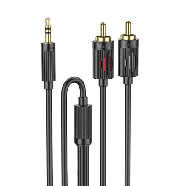 Cable Auxiliar Jack 3.5mm a 2 Rca Hoco Upa28 Negro