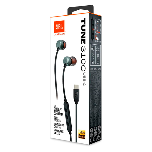 AURICULAR JBL T310C CABLEADO USB C - Imagen 3