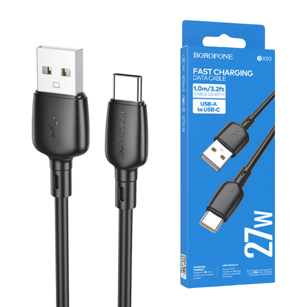Cable Data Borofone BX93 Super power 100W Tipo C negro - Imagen 3