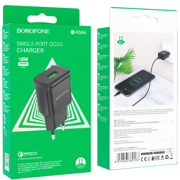 Cargador de pared Borofone BA59A Micro USB 18W