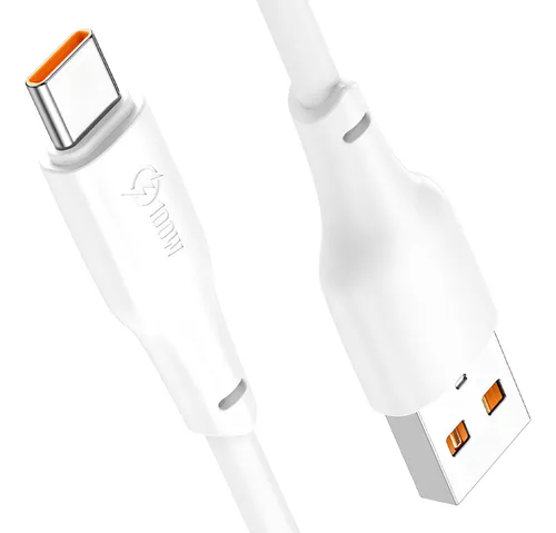 Cable Hoco X93 Force Usb A Tipo C 1m 100w Blanco - Imagen 2