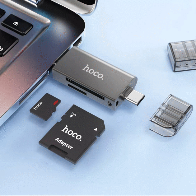 Lector De Memoria Sd Y Micro Sd Usb Y Tipo C 3.0 Hoco Hb39