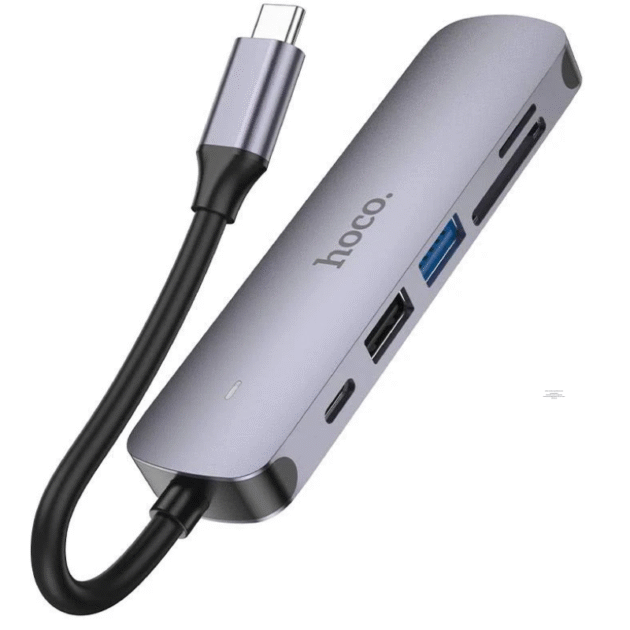 Adaptador Hoco Hb28 Tipo C Hdtv Usb3.0 Usb2.0 Sd Tf