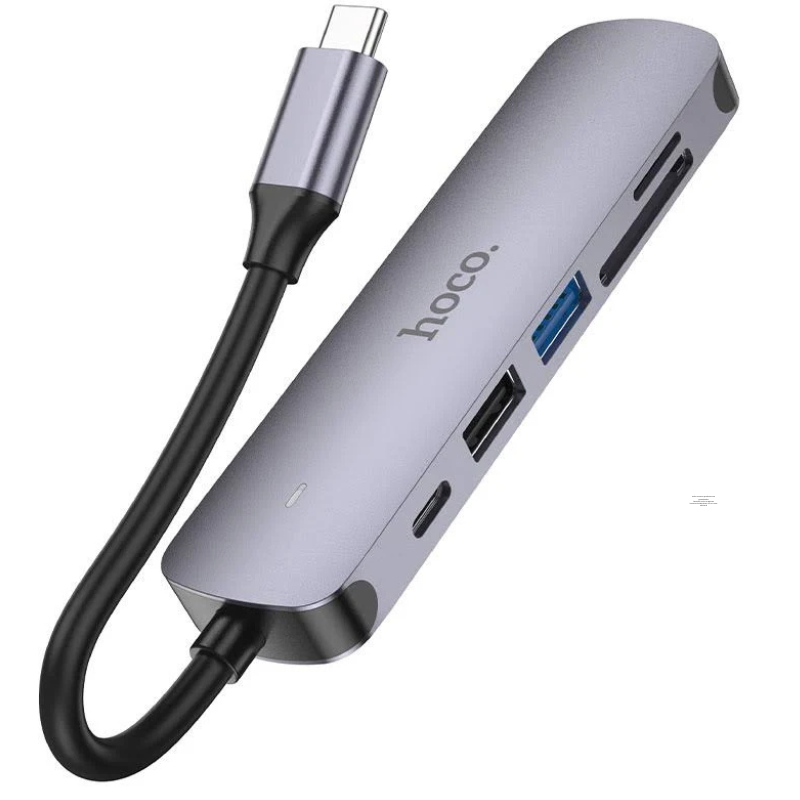 Adaptador Hoco Hb28 Tipo C Hdtv Usb3.0 Usb2.0 Sd Tf