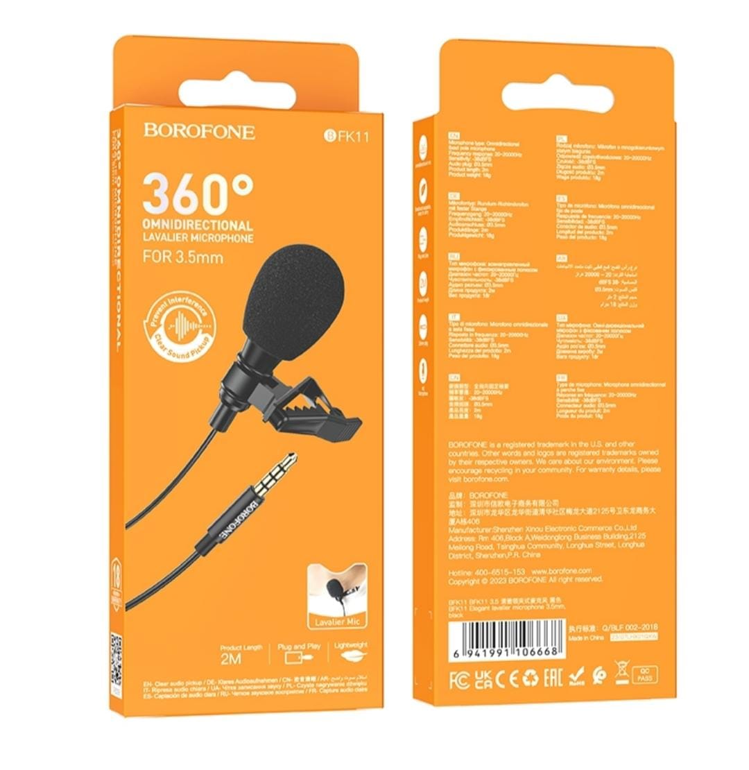 Microfono de solapa BOROFONE BFK11 3.5 - Imagen 2