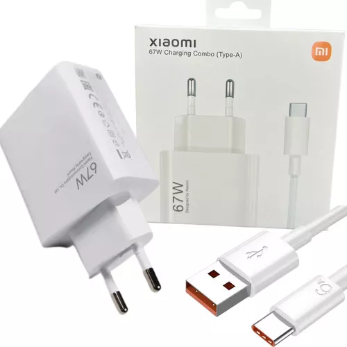 Cargador Xiaomi Carga Rápida Turbo 67w + Cable C 6a Color Blanco
