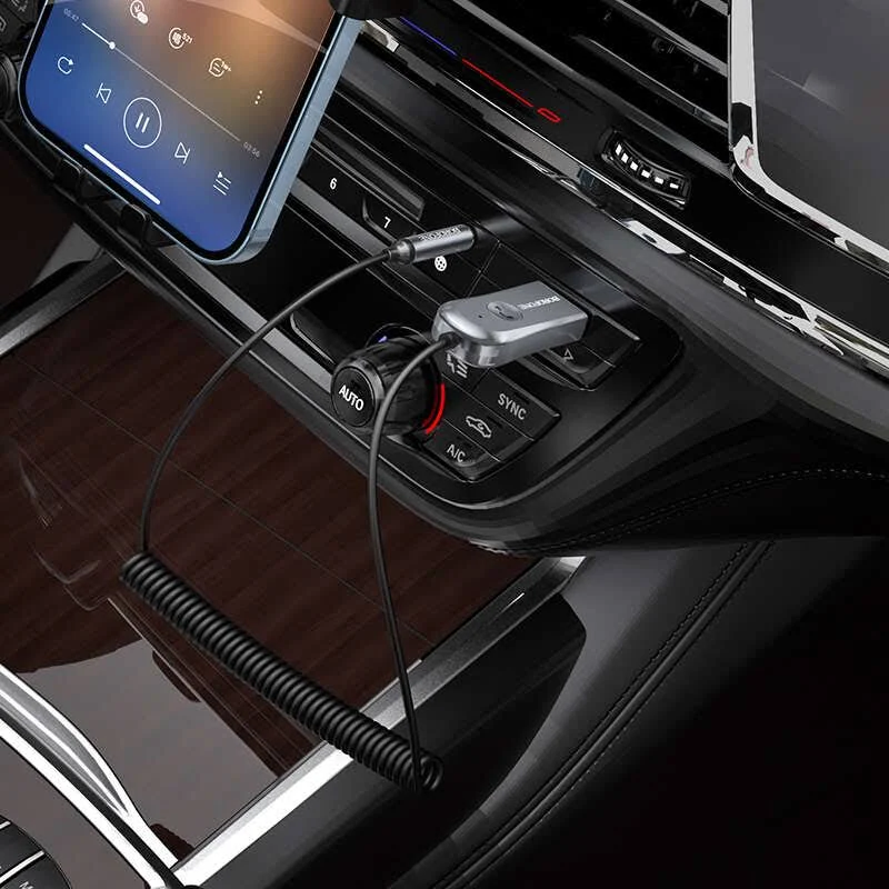 RECEPTOR BLUETOOTH USB A AUXILIAR AUTOMÓVIL BOROFONE BC44