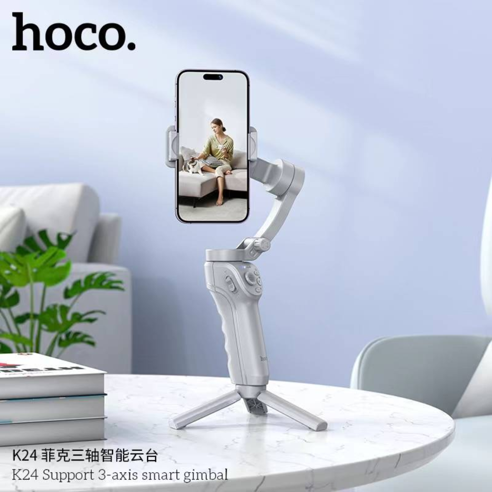 Gimbal Estabilizador 3 Ejes Tripode Hoco K24 Bt Vlog Stories