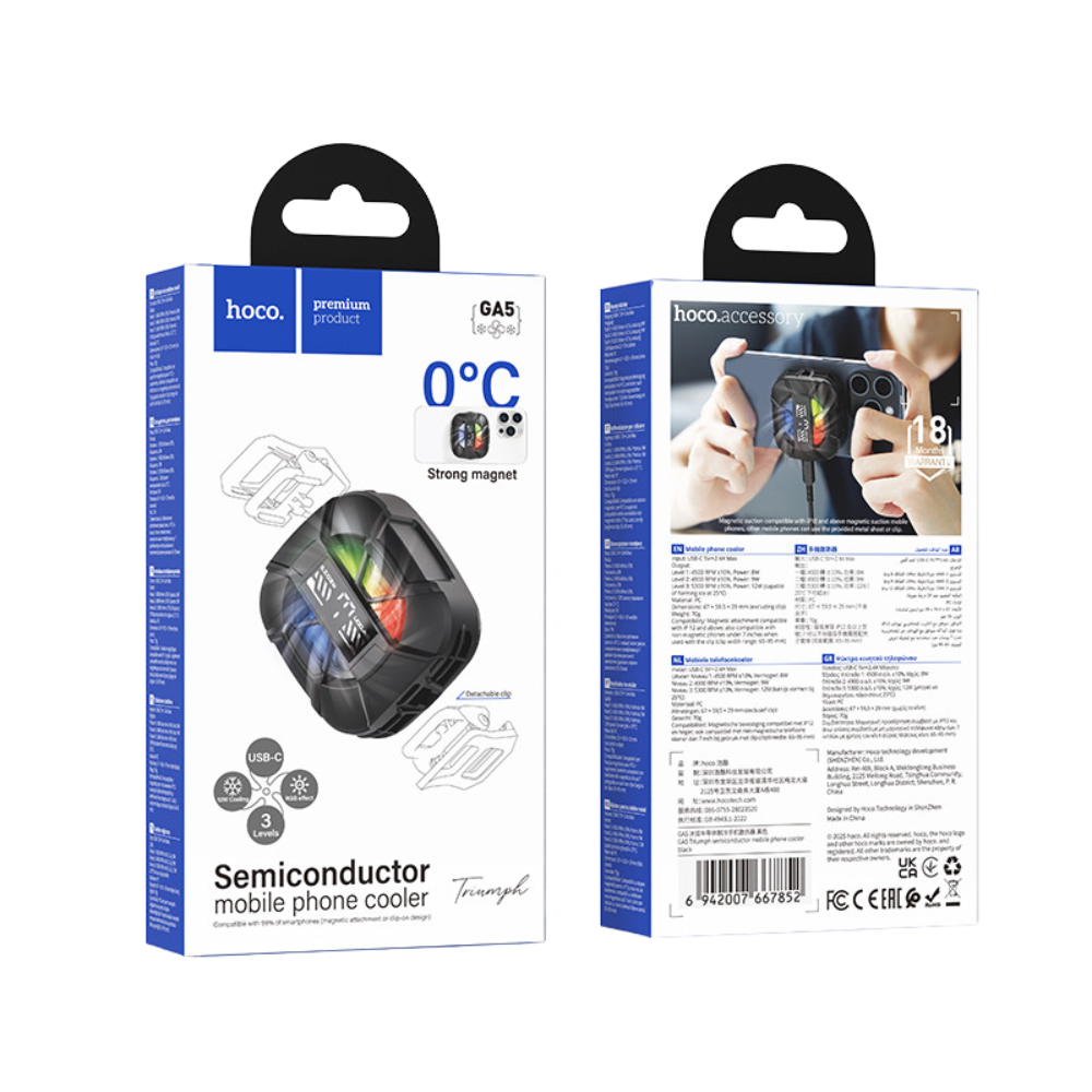 Ventilador para celular Android o IOS HOCO GA5 - Imagen 2